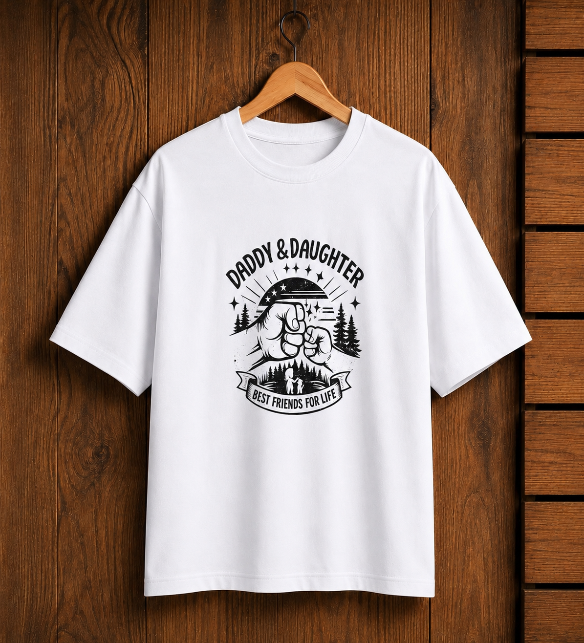 Oversized Girl Dad Bond T-Shirt