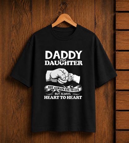 Daddy & Daughter Heart To Heart Oversized T-Shirt