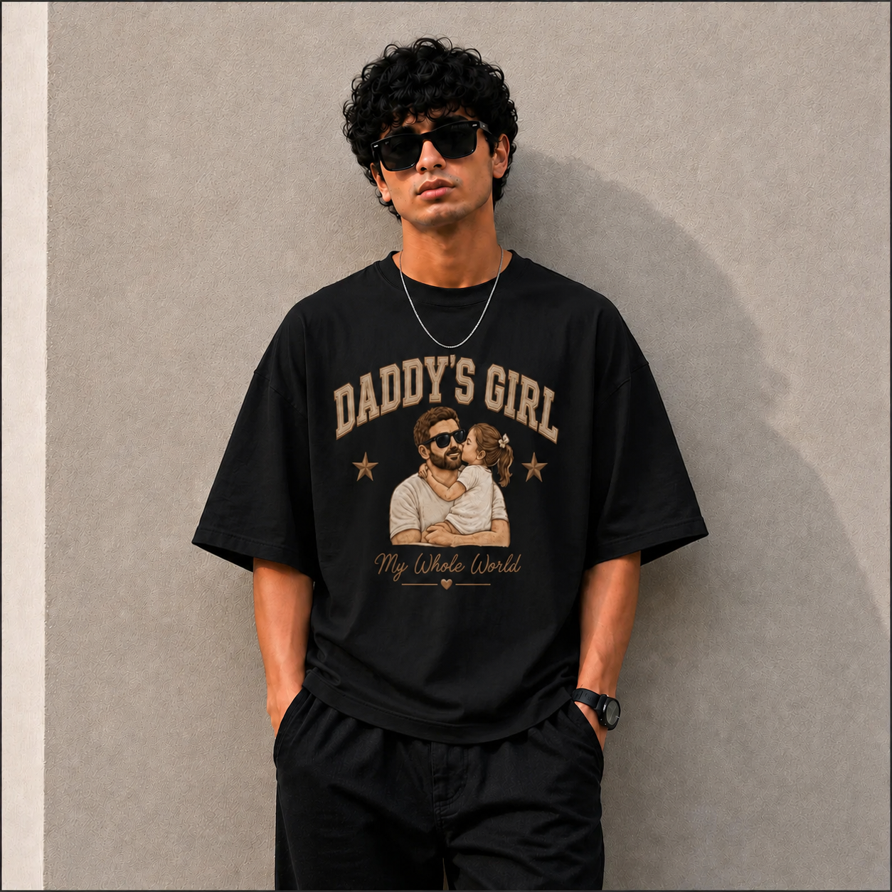 Oversized Daddy’s Girl – My Whole World Tee