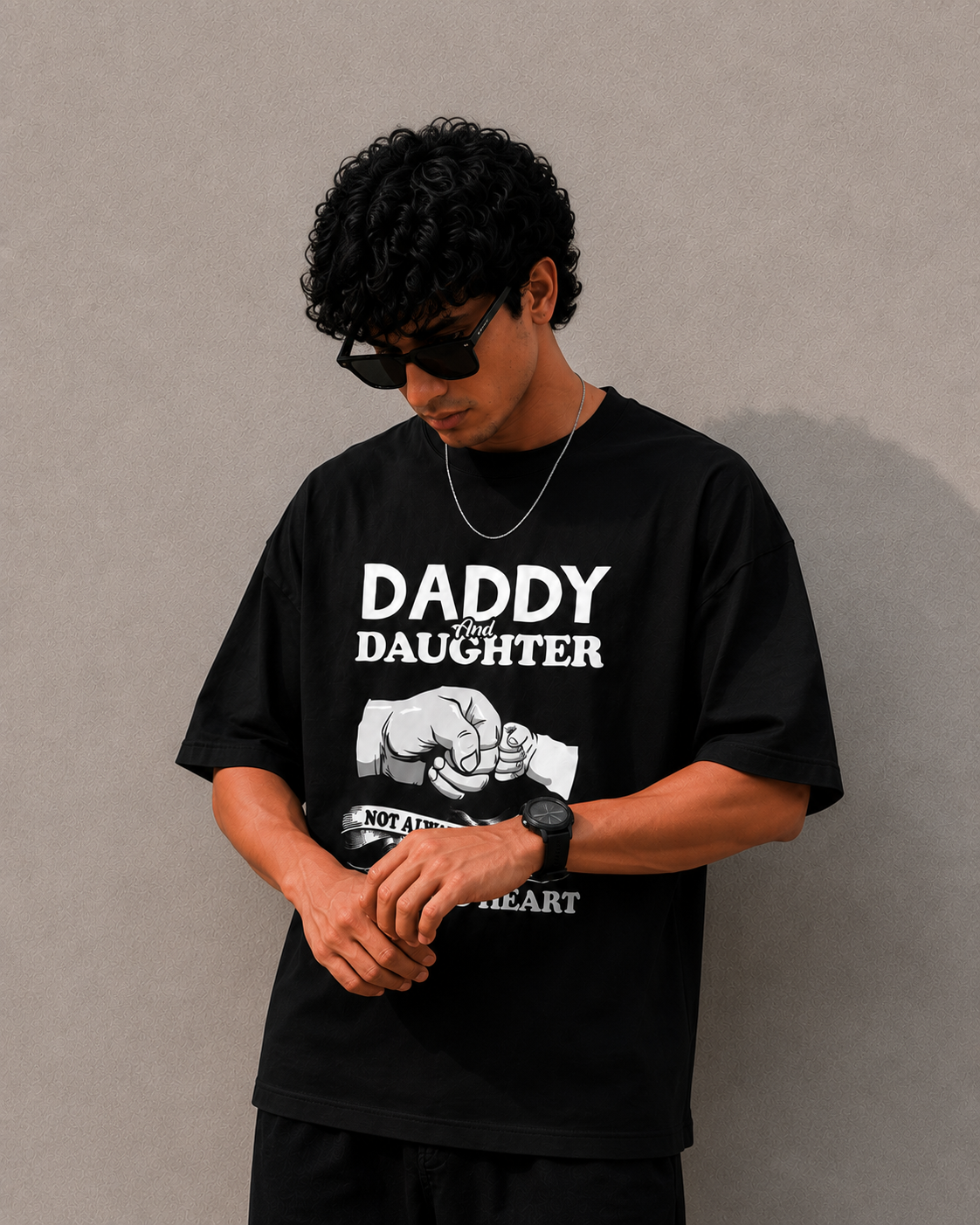 Daddy & Daughter Heart To Heart Oversized T-Shirt