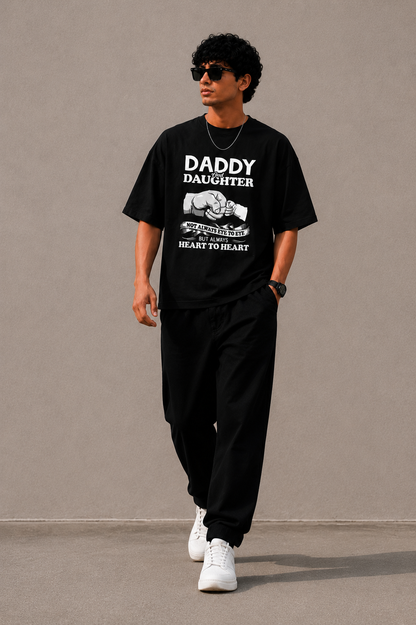 Daddy & Daughter Heart To Heart Oversized T-Shirt