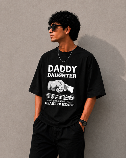 Daddy & Daughter Heart To Heart Oversized T-Shirt