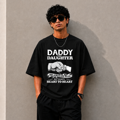 Daddy & Daughter Heart To Heart Oversized T-Shirt