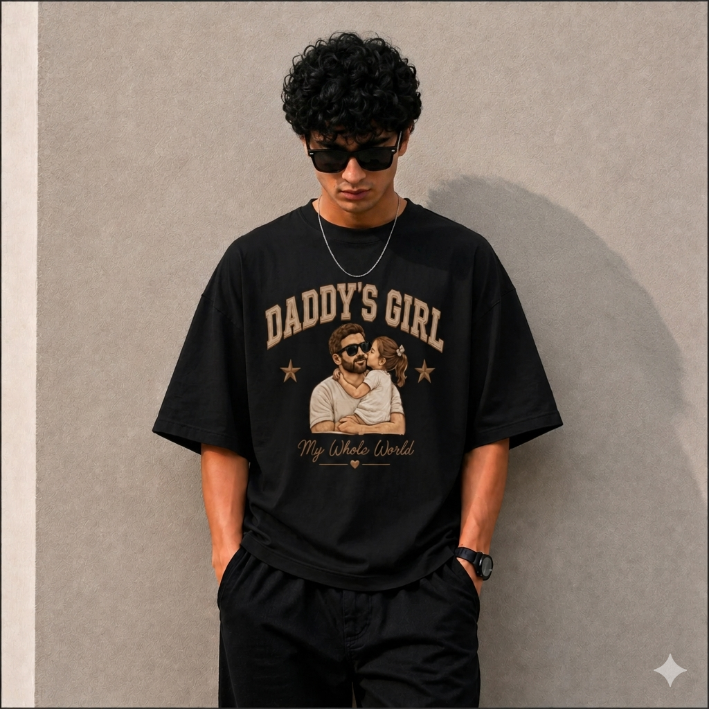 Oversized Daddy’s Girl – My Whole World Tee
